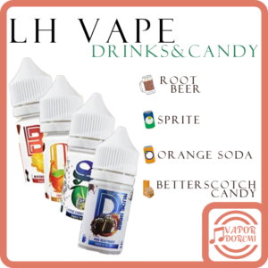 [3分涼][馬來西亞老品牌] LH Vape 飲品&糖系列 橘子汽水 麥根沙士 牛奶糖 哈密瓜牛奶 小煙油 30ML 35MG