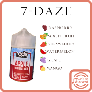 [缺貨中~][美國品牌] 7 DAZE 自拍星期天 雙重蘋果|蘋果葡萄|蘋果莓果|蘋果草莓|蘋果西瓜|蘋果芒果 大煙油60ML