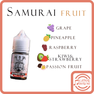[3分涼][美國品牌] Samurai (武士)將軍鹽 水果系列 (紅色心情)草莓奇異果|葡萄|鳳梨|莓果|百香果小煙油30ML 35MG