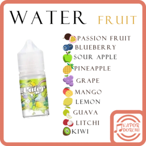 [3分涼][美國品牌] Water 瓦特 水果系列 百香果|藍莓|青蘋果|葡萄|芒果|檸檬|芭樂|荔枝|奇異果 小煙油 30ML 0MG/35MG